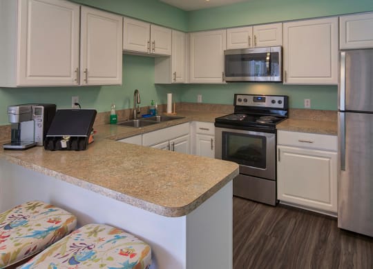 Kitchen at Senior Apartments in Virginia Beach