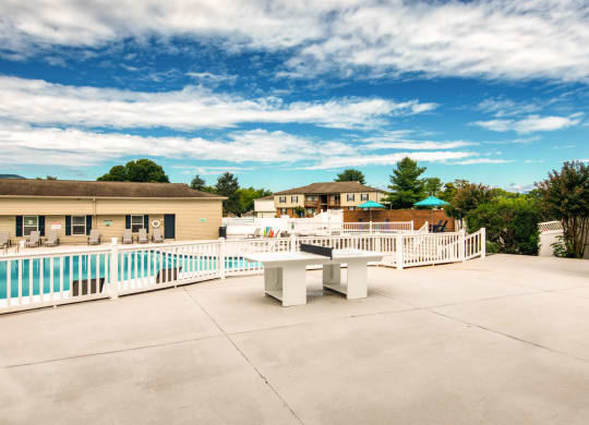 Pool Deck at The Everett  Apartments in Roanoke, VA 24018