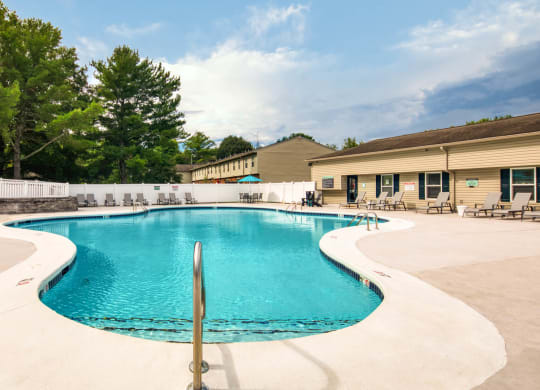Pool View at The Everett  Apartments in Roanoke, VA 24018