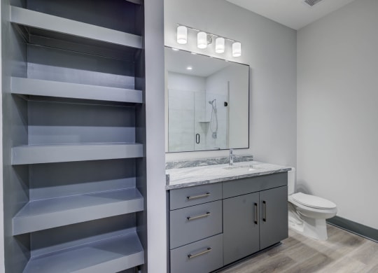 Storage In Bathroom at The Walker, North Carolina