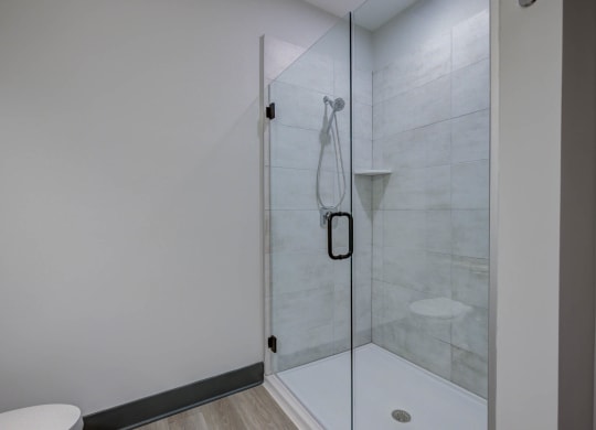 Glass Enclosed Shower at The Walker, Cary, North Carolina