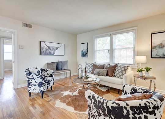 Living Room at Kensington Place Apartments