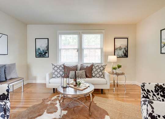 Living Room at Kensington Place Apartments