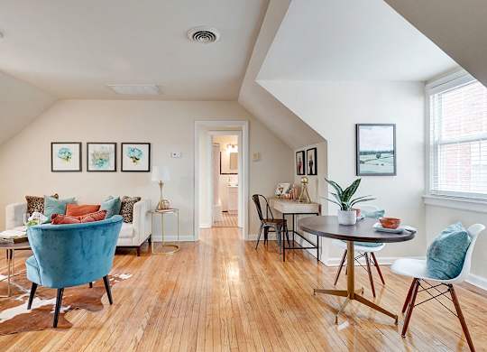 Living Room at Kensington Place Apartments