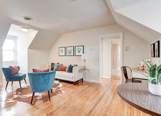 Living Room at Kensington Place Apartments