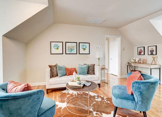 Living Room at Kensington Place Apartments