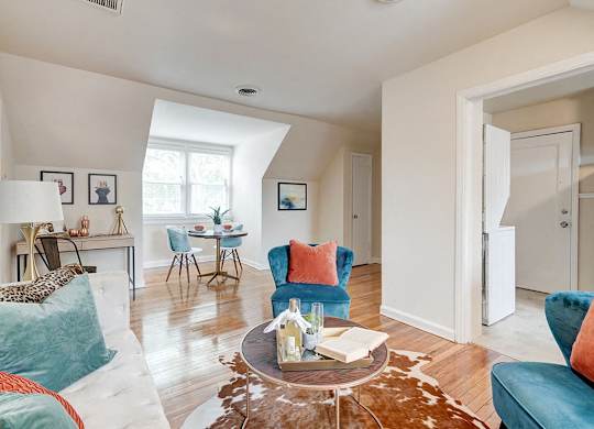 Living Room at Kensington Place Apartments