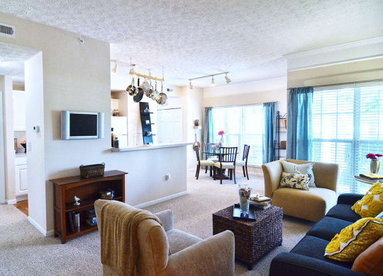 Living area at The Farms Apartments in Columbus OH