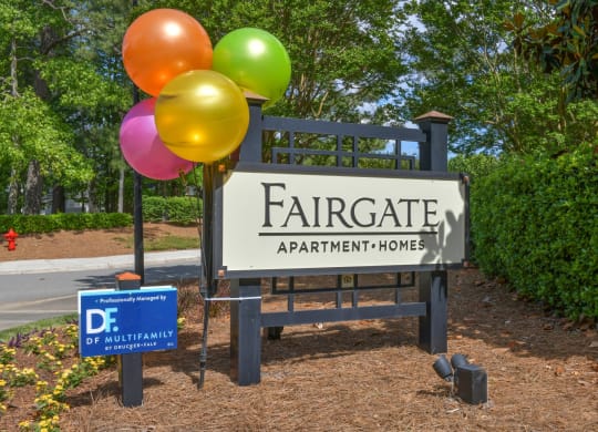 Fairgate Apartments Raleigh Sign
