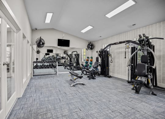 the gym at the preserve apartments