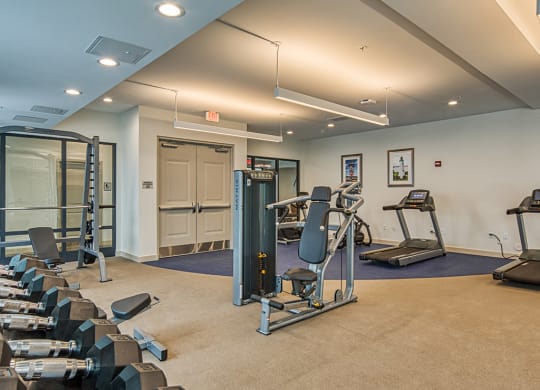 24/7 fitness and wellness center at Axis at PTC