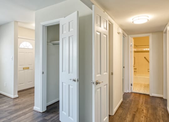 Hall closets in apartments for seniors in Virginia Beach