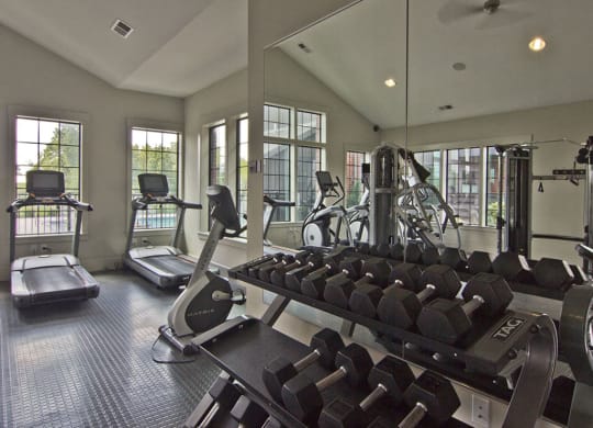 Fitness center at Hayden Lofts Apartments, Dublin, OH