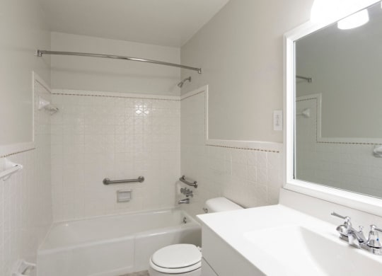 Bathroom at Haygood Hall apartments in Virginia Beach