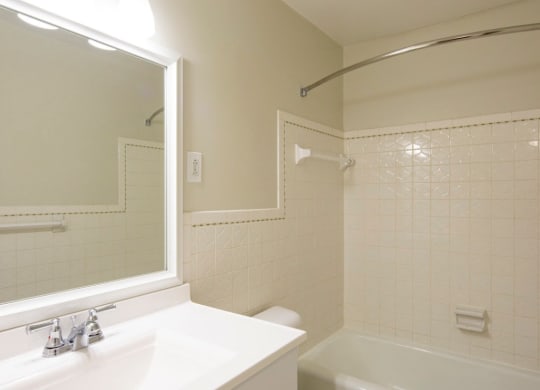 Bath at Haygood Hall apartments in Virginia Beach