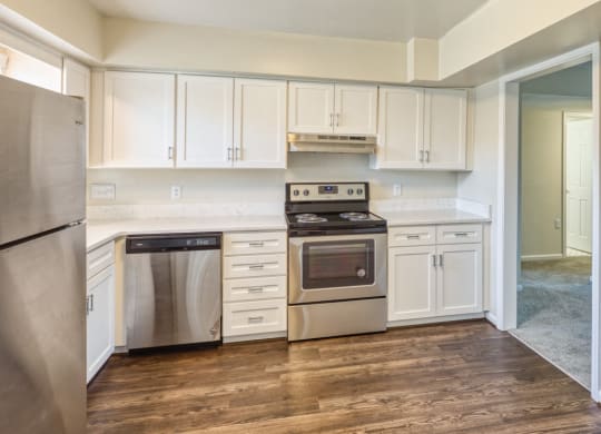 Kitchen full view Haygood Hall apartments in Virginia Beach