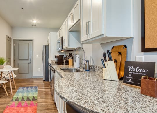 Kitchen at luxury corporate apartments in near Langley AFB