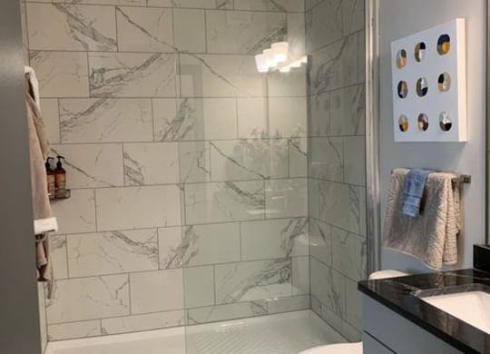 Shower at Lumina Apartments in New Orleans LA