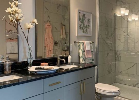 Bathroom at Lumina Apartments in New Orleans