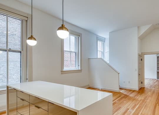 Living room at The Edgar at Linden Row Apartments 23219