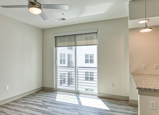 Living area in a 1 bedroom apartment at Axis at PTC