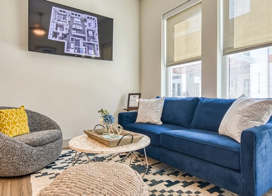 Living area in apartment at Axis at PTC
