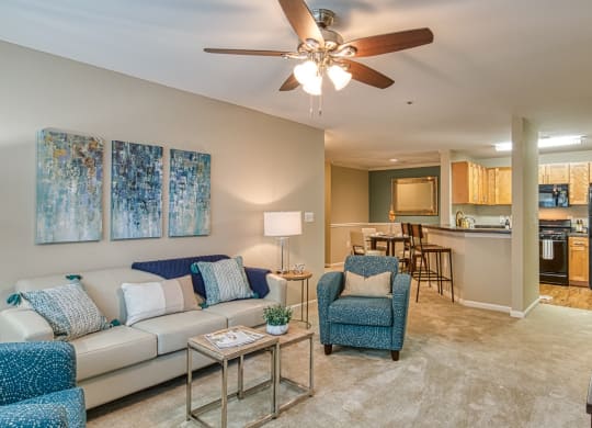 Open concept living at Beacon Place Apartments, Gaithersburg, MD, 20878