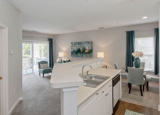 Kitchen Island at Mayfaire Apartments in Raleigh NC
