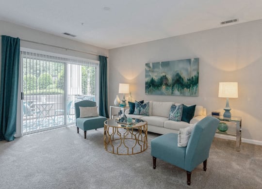 Living Room at Mayfaire Apartments in Raleigh NC