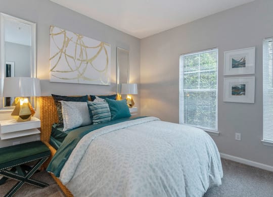 Bedroom at Mayfaire Apartments in Raleigh NC
