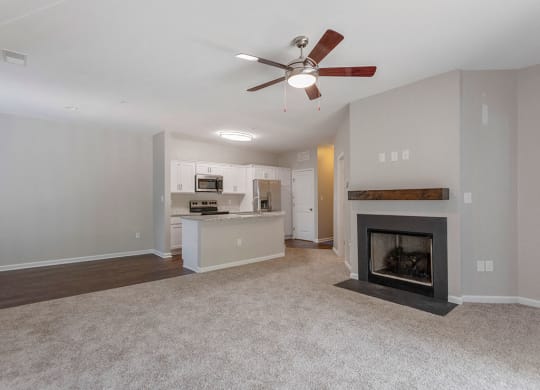Fireplace at Mayfaire Apartments in Raleigh