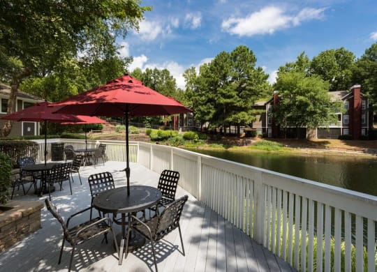 Harris Pond Apartments in Charlotte NC deck