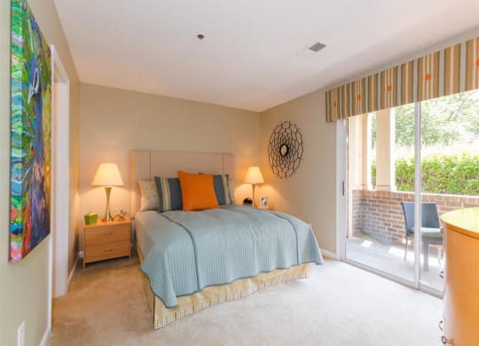 Primary Bedroom at Northlake Apartments in Charlotte NC