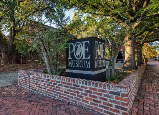 Poe sign near Shiplock Views Apartment in Richmond Va