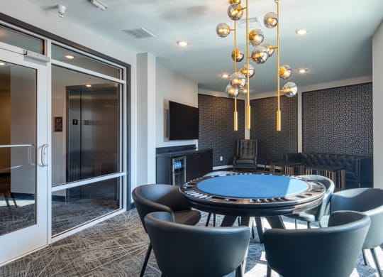 Poker table at luxury apartments in Hampton Va
