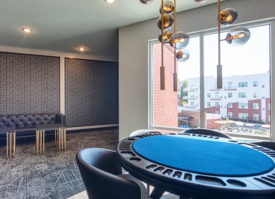 Poker room at luxury apartments in Hampton VA