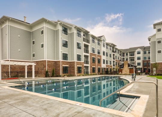 the residences at city center apartments swimming pool at Allure at Edinburgh, Virginia
