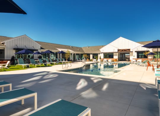 the pool area at the resort at governors crossing