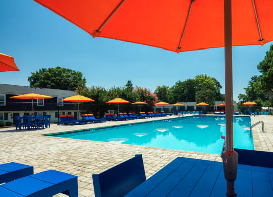 the resort style pool is available for residents to enjoy