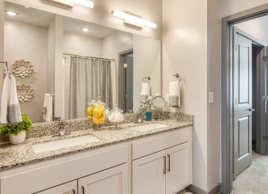 Bath vanity at Ellipse Urban Apartments in Hampton VA
