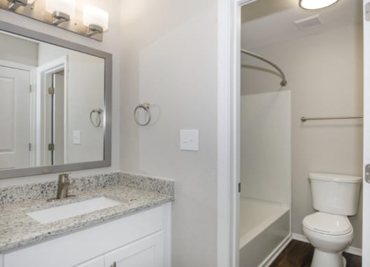 Renovated bath at Fairgate Apartments