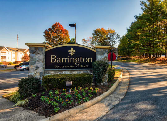 Barrington Apartments Sign