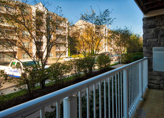 Balcony at apartments in Blacksburg VA
