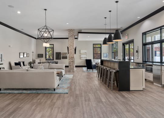 Living Room at Strathmoor Apartments , Dublin, Ohio