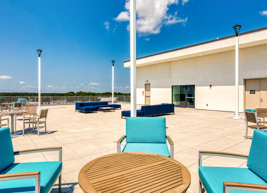 Seating on Rooftop Deck at Axis at PTC in Hampton VA