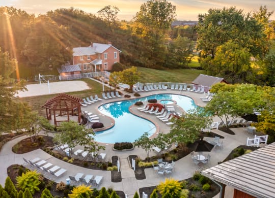 a view of a swimming pool at the resort at governors residence at The Charleston, Columbus, Ohio