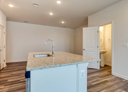 Stainless Steel Sink With Faucet In Kitchen at The Mark, Harrisonburg, 22801