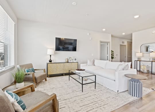 Living area at Pier 33 Apartments at Pier 33 Apartments, Wilmington, North Carolina