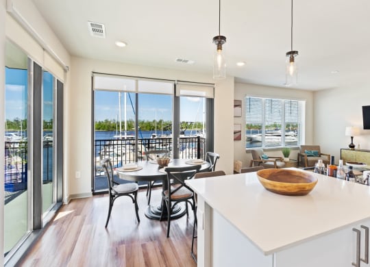 Open floor plan at Pier 33 apartments at Pier 33 Apartments, North Carolina, 28401