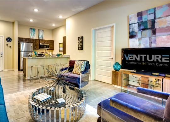 Venture Apartments at Tech Center living rooms